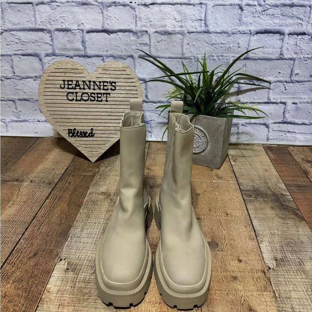 Zara Lug soles beige Boots size 38 - Picture 9 of 13